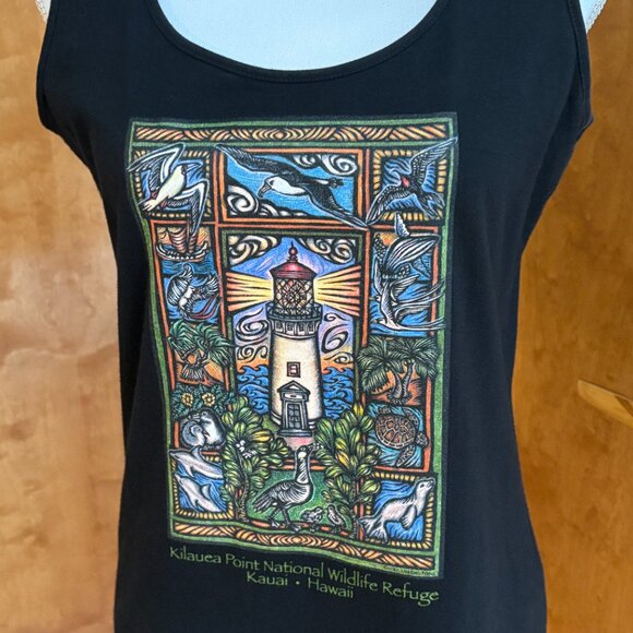 Ladies' Kilauea Point Wildlife Refuge Tank Top in Black, Size M - Picture 3 of 12